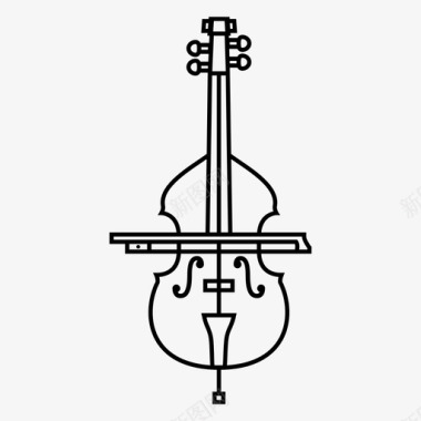 低音提琴音乐乐器图标图标