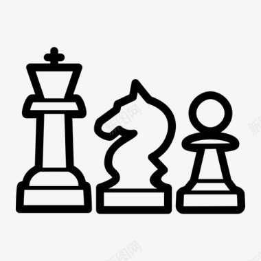 国际象棋标志国际象棋国际象棋比赛体育运动图标图标