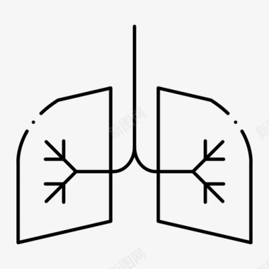 肺呼吸健康图标图标