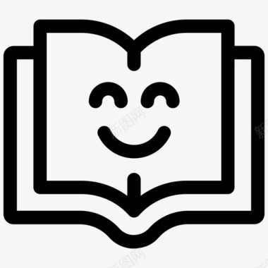 快乐的书教育阅读图标图标