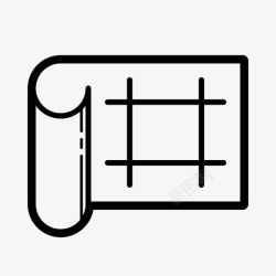 艺术画纸画纸草稿素描图标高清图片