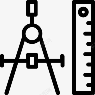 几何网格几何罗盘分隔符图标图标
