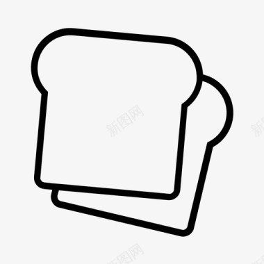 面包片早餐面包图标图标