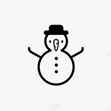 圣诞雪人雪人圣诞雪人帽子图标图标