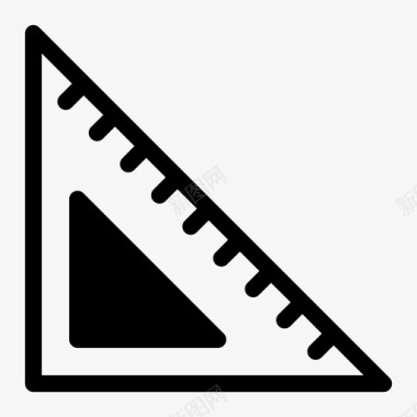 三角尺结构图标图标