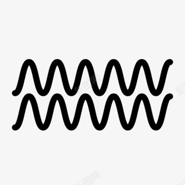 波浪曲线装饰图标图标
