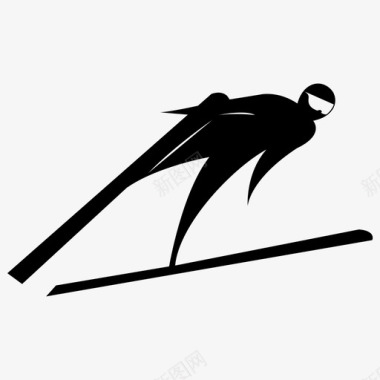 跳台滑雪滑雪比赛图标图标