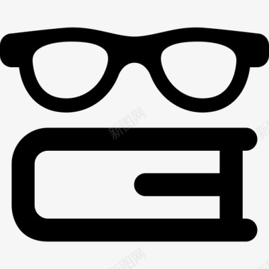 书和眼镜教育学校用具图标图标