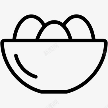 碗盘子鸡蛋图标图标