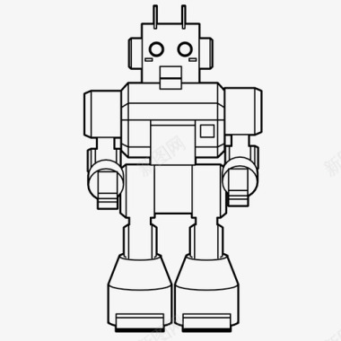 新型变压器机器人机器技术图标图标