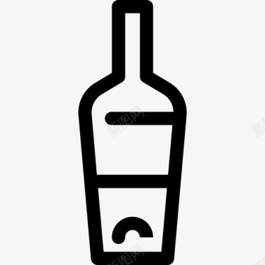 葡萄酒酒瓶夏日派对图标图标