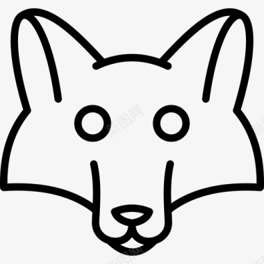 狡猾狐狸狐狸动物脸图标图标