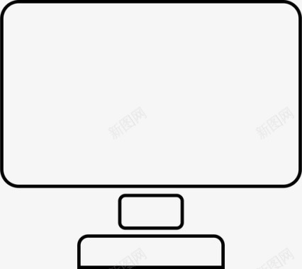 LED屏幕显示器电脑显示器桌面显示器图标图标