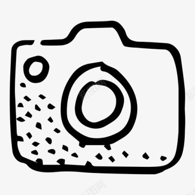 相机涂鸦摄影图标图标
