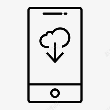 智能手机云云云服务器图标图标
