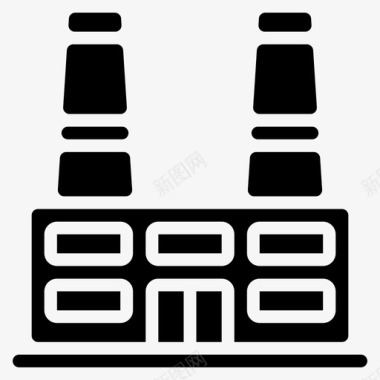 发电站建筑建筑物图标图标