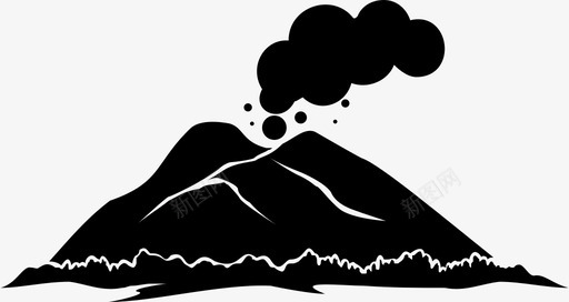 火山风景山图标图标