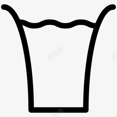 一杯水杯子水容器图标图标