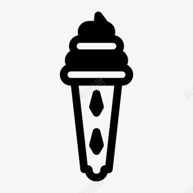 冰淇淋筒点心图标图标