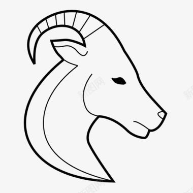 白羊座背景插图图标图标