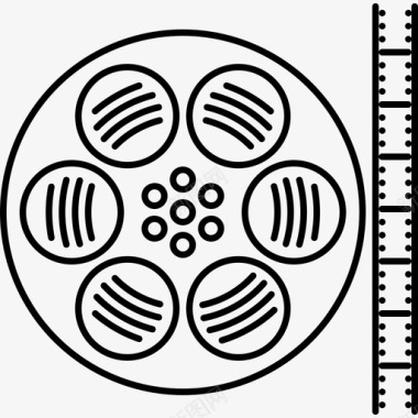 老式电影胶卷胶卷电影电影大纲图标图标