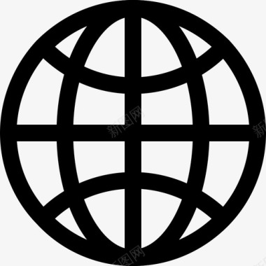 球体地球互联网图标图标