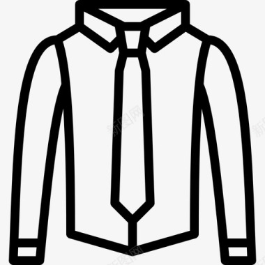 男装采购产品衬衫和领带衣服男装图标图标