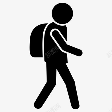 学生背包孩子图标图标