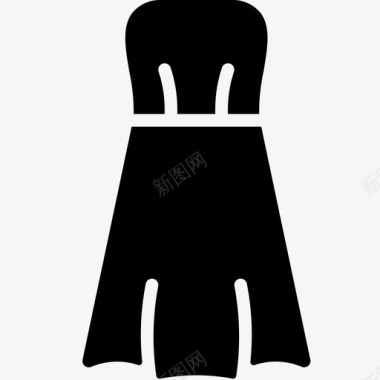 无肩带连衣裙服装女式图标图标
