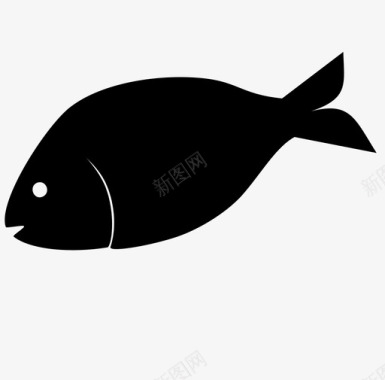 鱼动物生活在水中图标图标
