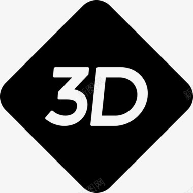 3D视频图标电影院电影摄影图标