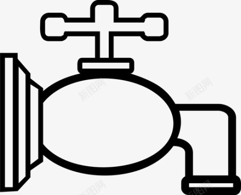 长水管水龙头水管水图标图标