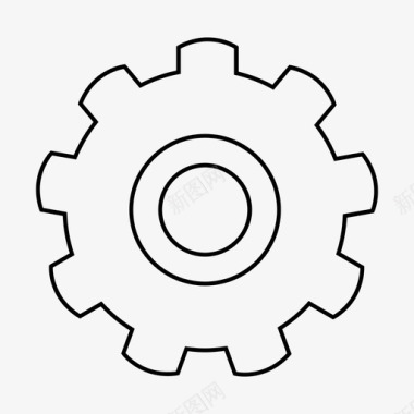 齿轮造型设置齿轮图标图标