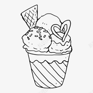 冰淇淋甜点食物图标图标