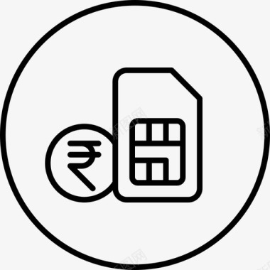 货币用户卡电话卡图标图标