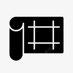 艺术画纸画纸草稿素描图标高清图片