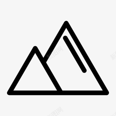 山山顶自然图标图标