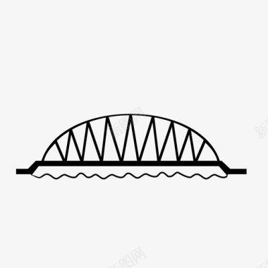 桥火车桥水图标图标