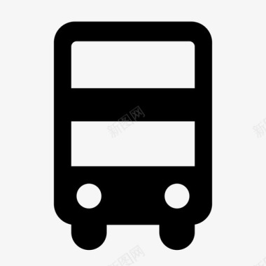 通勤双层巴士通勤图标图标