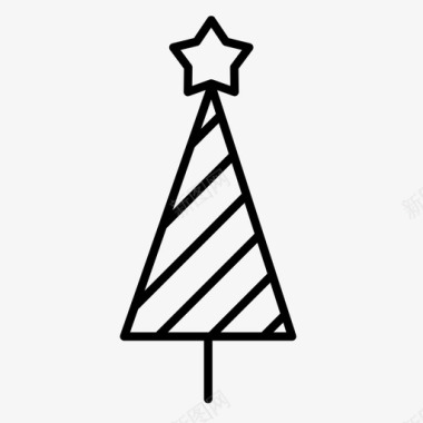 圣诞树圣诞装饰品星星图标图标