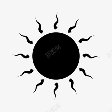 太阳元素天气图标图标