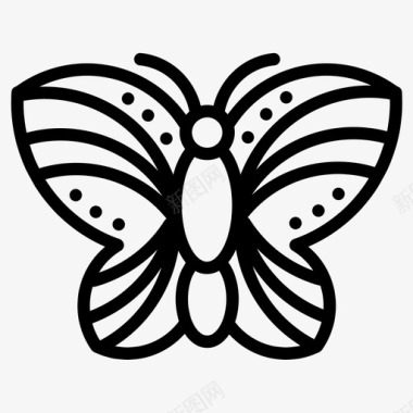 矢量蝴蝶蝴蝶动物昆虫图标图标