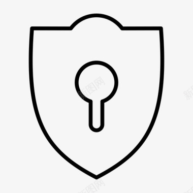 锁和盾密码保护图标图标