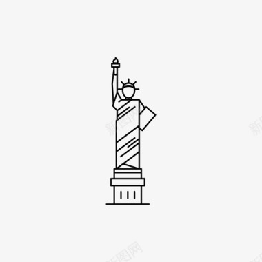 自由女神像曼哈顿纽约图标图标