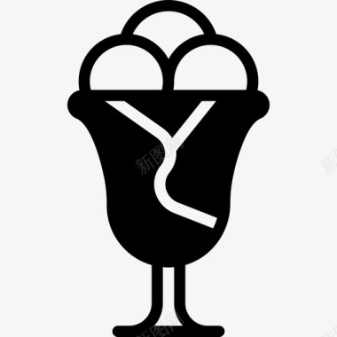 布丁冰淇淋甜点食物图标图标