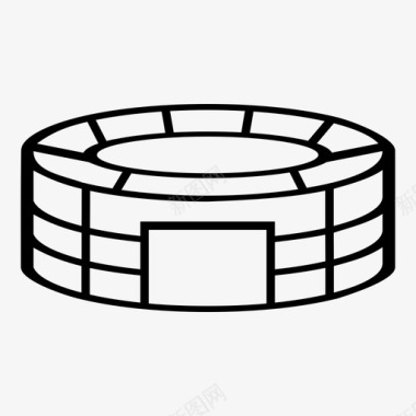 新足球体育场场地足球场图标图标