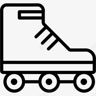 学生熘冰鞋溜冰鞋溜冰轮子图标图标