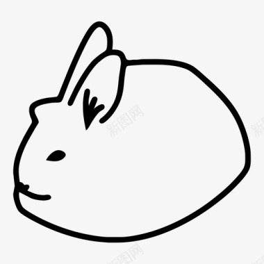 安哥拉兔子毛绒图标图标
