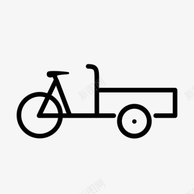 阿克曼三轮车自行车货物图标图标