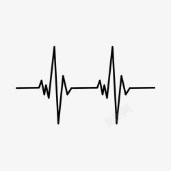 生命的心跳脉搏心跳生命线图标高清图片
